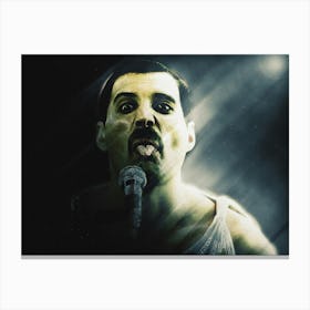 Superstars Freddie Mercury Play Piano Canvas Print