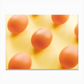 Eggs On A Yellow Background 3 Canvas Print