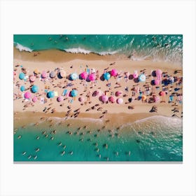 Aerial View Beach Club Summer Photography 5 Canvas Print