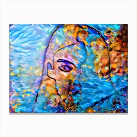 Psychedelic Water Figure Canvas Print