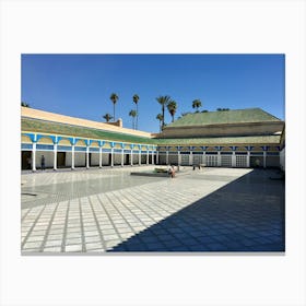 Courtyard Of The Bahia Palace Canvas Print