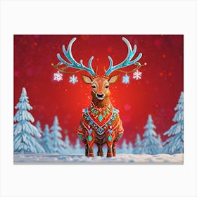 Christmas Deer 1 Canvas Print