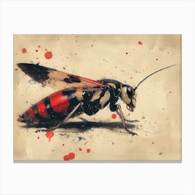 Calligraphic Wonders: Wasp Canvas Print