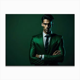 Bussinness Man Green (14) Canvas Print