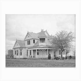 Farmhouse In Travis County, Texas By Russell Lee Canvas Print