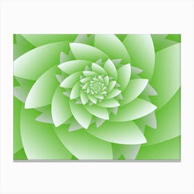 Abstract Green Floral Background Wallpaper With Optical Illusions Art Canvas Print