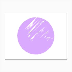 Abstract Purple Circle – Minimalist Modern Art Design Canvas Print