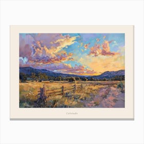 Western Sunset Landscapes Colorado 3 Poster Canvas Print