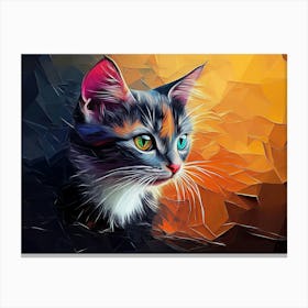 Cat Abstract 7 Canvas Print