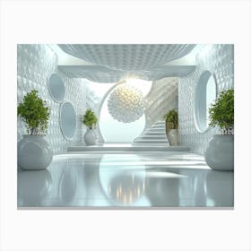 Hallway - 3d Stock Videos & Royalty-Free Footage Canvas Print