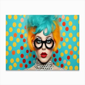 Polka Dot Girl 5 Canvas Print