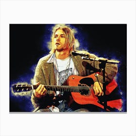 Spirit Of Kurt Cobain Mtv Unplugged Canvas Print