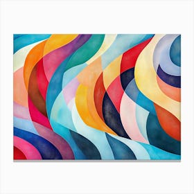 Colorful Art Image Depicting Diferent Colorful Shapes 6 Canvas Print