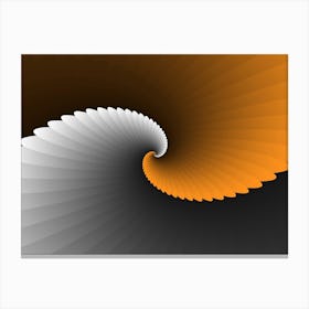 Orange Spiral Wings Canvas Print