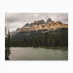 Modern Mountain Lake Canvas Print