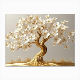 Gold Tree Canvas Print