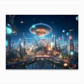 Futuristic City 2 Canvas Print