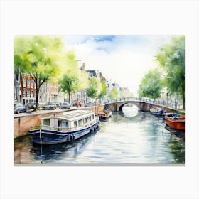 Amsterdam Canal Canvas Print