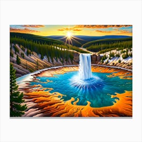 Yellowstone geyser Canvas Print