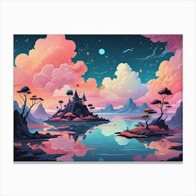 Fantasy Landscape Painting Canvas Print