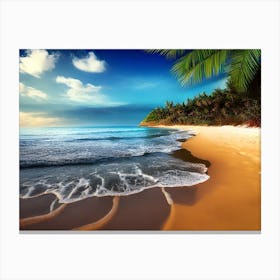 Tropical Beach Canvas Print