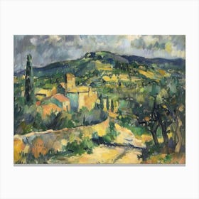 Rustling Fields Painting Inspired By Paul Cezanne Canvas Print