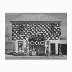 Secondhand Tires Displayed For Sale, San Marcos, Texas By Russell Lee Canvas Print
