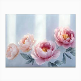 Pink Peonies Canvas Print