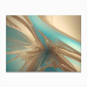 An Abstract Design Of Swirling, Flowing Patterns In Shades Of Blue, Brown, And Beige, Creating A Sense Of Depth And Movement Canvas Print