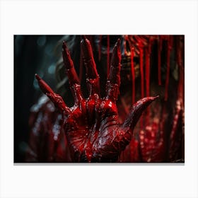 Hand With Blood On It Canvas Print