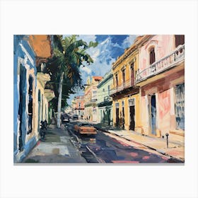 Cuba City Street - expressionism Canvas Print