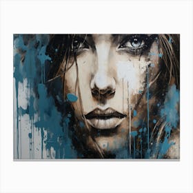 Woman With Blue Eyes Canvas Print