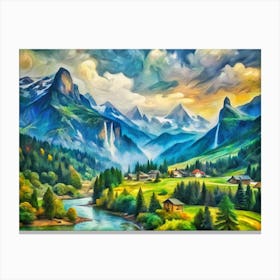 Van Gogh Swiss National Park Switzerland Canvas Print