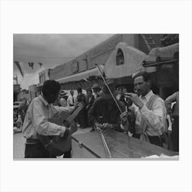 Untitled Photo, Possibly Related To Spanish American Musicians At Fiesta, Taos, New Mexico By Russell Lee 2 Canvas Print