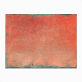 Minimal Abstract Orange Colorfield Painting 2 Canvas Print
