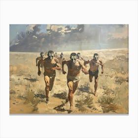 Men Running Desert 1 Fy H Canvas Print