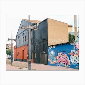 Urban Street In Valencia // Valencia, Spain, Travel Photography Canvas Print