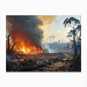 Australia Bushfire Canvas Print