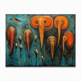 Elephants 2 Canvas Print