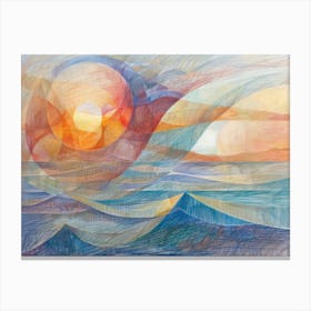 Sunrise Over The Ocean 7 Canvas Print