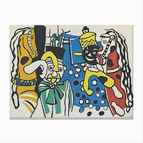 Fernand Léger Clowns Et Chevaux (1954) Canvas Print