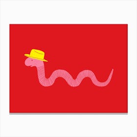 Wiggly Western Worm Canvas Print