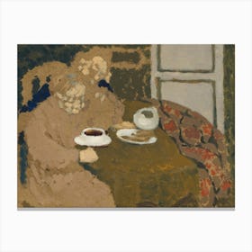 Two Women Drinking Coffee (ca, 1893) by Edouard Vuillard. Canvas Print