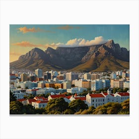 Table Mountain art 1 Canvas Print