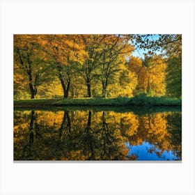 Serene Autumn Reflections 13 Canvas Print