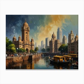 Cityscape Of Mumbai Canvas Print