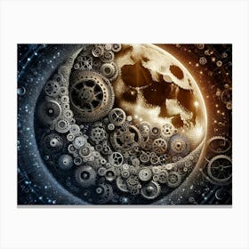 Clockwork Moon Canvas Print