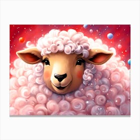 Sheep With Bubbles Canvas Print