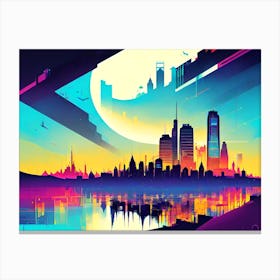 Futuristic Cityscape 12 Canvas Print