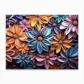 Origami Flowers 2 Canvas Print